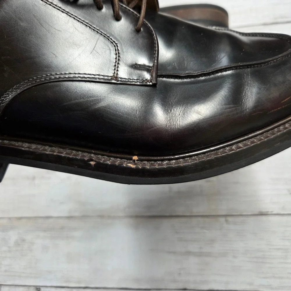 Suitsupply Derby Shoes Mens 13 Dark Brown‎ Apron Toe Leather Made in Italy FW100